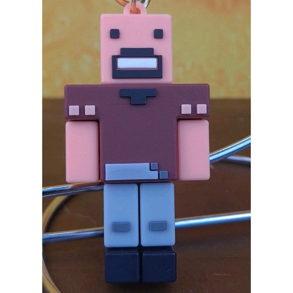 Minecraft Technoblade Style 3D PVC Keychain Backpack Wristlet